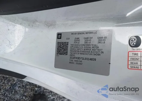 2020 Chevrolet Camaro Rwd 2Ss from USA, damaged, VIN 1G1FH3D71L0114839